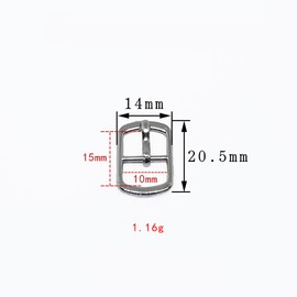 FSSTUD 20 Pcs Small Metal Roller Buckles Single Prong Belt Buckles Mini Sewing Webbing Buckle Adjustable Shoe Buckle Replacement Hardware Pin Buckles Center Bar Buckles for DIY Craft Golden