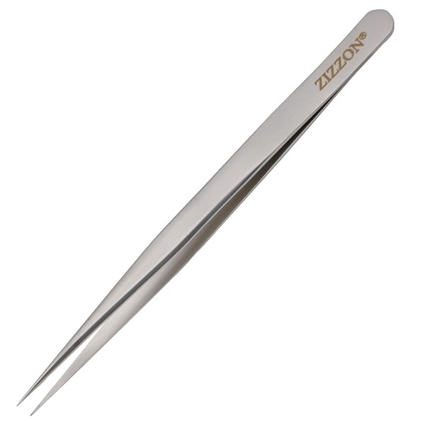 ZIZZON Pointed Tweezers Precision for Women and Men - Ingrown Hair Removal, Eyebrow Facial Hair and Blackhead Remover Tool