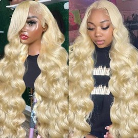 Lumiere Dark Blue Bomb Pre Colored 13x4 Straight Lace Frontal Human Hair Wig - Color: 2-4-10-13X4 BODY 613, Size: 16inch