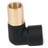 SPARES2GO 15mm x 10mm Push Fit Radiator Valve Black Reducing