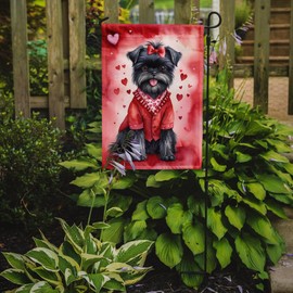 Caroline's Treasures DAC5252GF Affenpinscher My Valentine Garden Flag Mailbox Flag Decorative Yard Flag Banner Outside Patio Artwork Yard Flower Beds, Garden Size, Multicolor