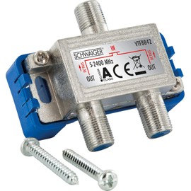 Schwaiger VTF8842241 High-End 2-Way Splitter for BK and GA Systems 110 dB