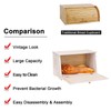HOMEKOKO Vintage Large Wood Bread Box for Kitchen Counter, Retro
