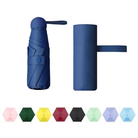 TIME LOVER Umbrella Windproof Travel Umbrella, Lightweight Small Folding Backpack Parasol Umbrella (Navy)