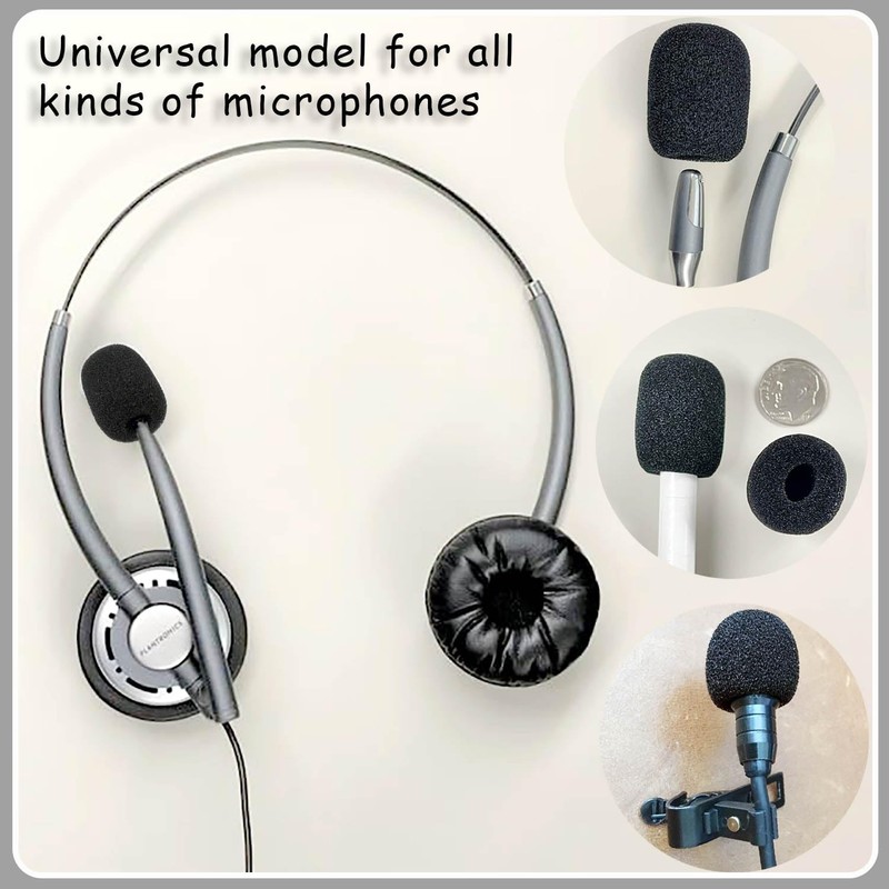 30 Pack Mini Size Lapel Headset Mic Foam Covers Microphone