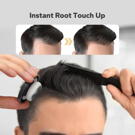 StyleShark Hairline Powder for Women and Men, Stain-Proof Root Touch Up Powder, Quick Cover Root Cover Up for Thinning Hair, Sweatproof Hair Powder for Women, Root Touch Up Hair Color (Black)