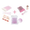 100 Microbrush+50 Lip Brush+50cepillos Para Pestañas Glitter El Color Se
