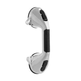 Suction Grab Bar with Safety Indicator - Grab Bar with Non-Slip Grip - Removable Suction Shower Handle - Wall Bar - Chrome (1)