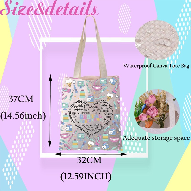 FEELMEM Dental Assistant Gift DA Gift Dental Assistant Canvas Tote