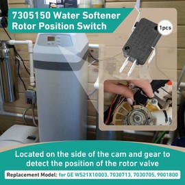 7305150 Water Softener Rotor Position Switch Replacement for GE Kenmore Softener 7030705 7030713 9001800 WS21X10003 Models(Black)