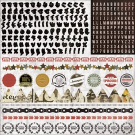 Kaisercraft 12"x12" Alphabet & Element Stickers - Attitude SS141