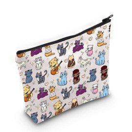 TOBGBE Singer Idea Gifts Album Cartoon Characters Inspired Makeup Bag Singer's Version Merchandise Song Lyric Gifts (Singer Cat)
