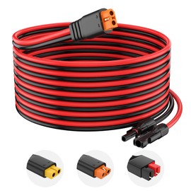Solar to XT60i Extension Cable 12AWG 90FT XT60i Female Connector for RV Foldable Solar Panel, Portable Power Station, Solar Generator (90FT)