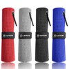 flintronic 4PCS Microfiber Golf Towel 40*40cm Carabiner Clip Waffle Pattern