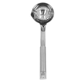 Stainless Steel Oil Separator Soup Ladle, 12 Inch Gravy Food Fat Separator Skimmer Spoon Grease Strainer Separater Hot Pot Oil Filter Spoon for Kitchen Cooking, Soup Colander