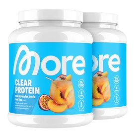 MORE NUTRITION More Clear, Peach Passionfruit Ice Tea, 2 x 600 g, Clear Whey