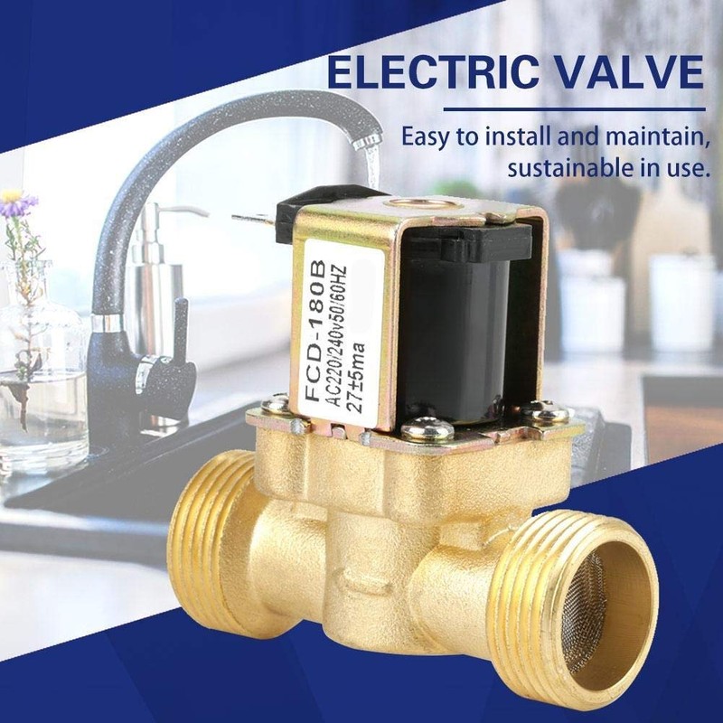 Nimoa Electric Valve, G3/4 Two-Way Water Inlet N/C Normal Closed