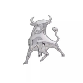 Neutron Motorsports 3D CHROME ABS BULL TORO CAR TRUCK STICK ON EMBLEM DECAL PAIR