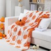 Hillsuren Fall Throw Blankets and Pillow Set Include Pumpkin Double
