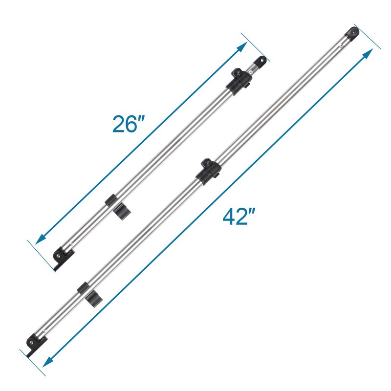 XGEAR Adjustable Bimini Top Rear Support Poles, Universal Fit for