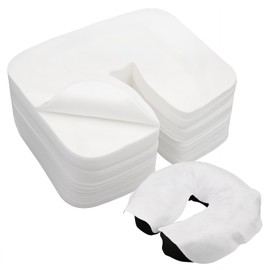 200 Stück Einweg Nasenschlitztücher für Massageliegen,Vlies Einwegauflagen für Kopfstützen bei Massagetischen,Massagebänken & Behandlungsliegen, Massage-Zubehör Gesichtsauflagen 35 x 30cm