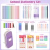 UNIANE Pack of 62 School Accessories with Pencil Case, 12
