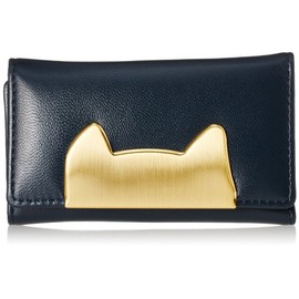 Tsumori Chisato 57391 Cat Frame Key Case, navy