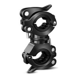 FFOTD Mountain bike flashlight holder, 360-degree rotating bicycle LED flashlight clamp, bicycle handlebar clamp holder lock clamp