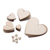 Akozon Wooden Love Heart Shape Embellishment for Weddings Plaques DIY