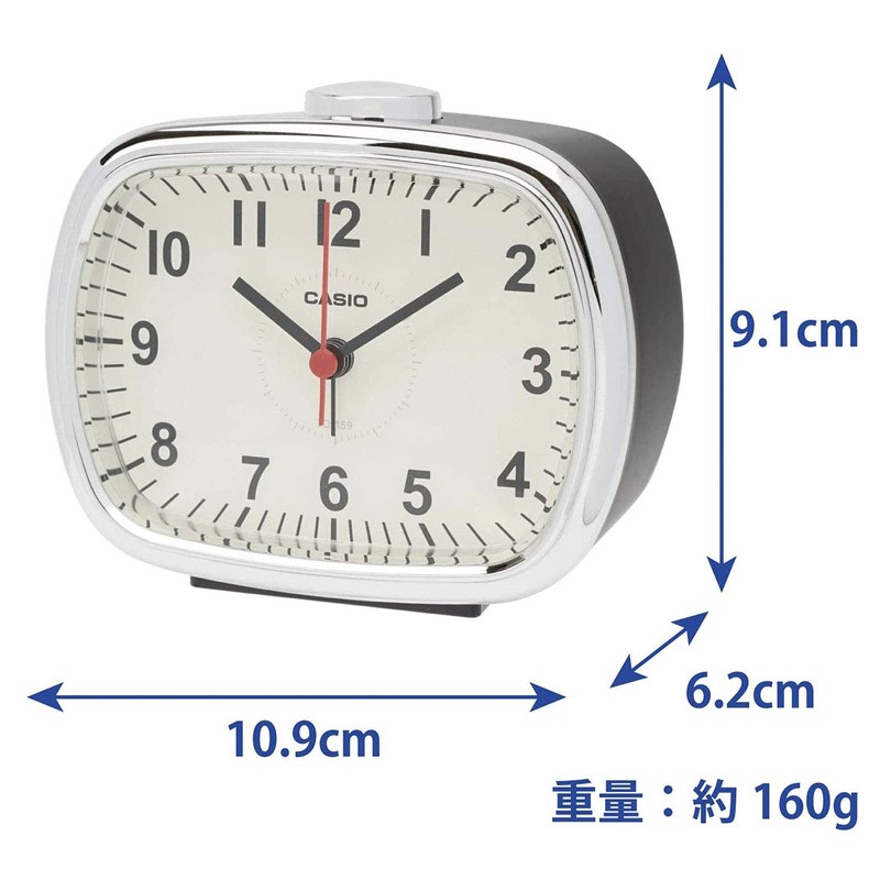 CASIO(カシオ) Alarm Clock Tabletop Clock Dark Brown Tea Analog Snooze