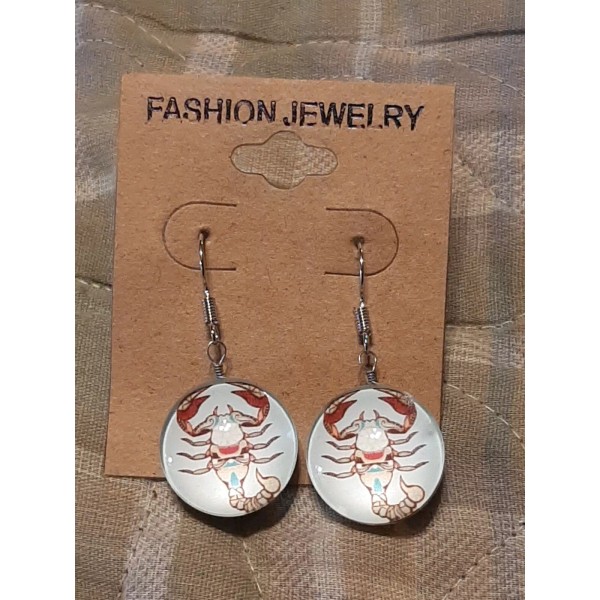 Unbranded ZODIAC SIGN SCORPIO Double sided Pendant Charm Dangle Earrings