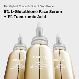 PURCELL Sérum Facial De Liposomas Flexibles Con 5% De L-Glutatión(88 B/Ml)- Alta Concentración Con Vitamina B3, Vitamina E Y Ácido Tranexámico Para Hidratar E Iluminar(30 Ml / 1,01 Onzas Líquidas).