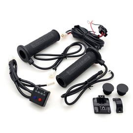 BikeTek Motorcycle Heated Grips Winter Warmer Grips Temperature Control Box Fits 22mm Motorbike Bars