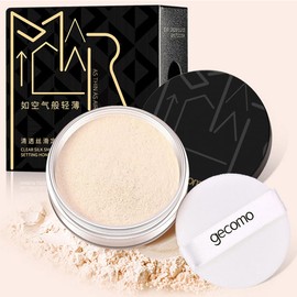 GECOMO Loose Powder Setting Powder Long Lasting Waterproof and Sweatproof Makeup Concealer Powder for Women Makeup (104# Light Purple)