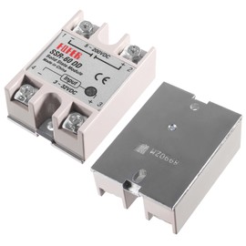 Alinan 2pcs SSR-60DD Solid State Relay DC to DC Input 3-32VDC Output 5-200VDC Single Phase Solid State Relay