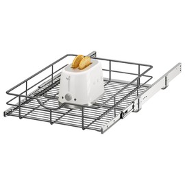 ALINE FURNITURE Pull Out Cabinet Organizer - 17" W x 22" D Soft Close Pullout Shelves for Kitchen Cabinets - Slide Out Drawers, Heavy Duty Steel Wire