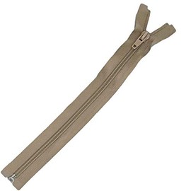 Plush Addict Number 5 Open-Ended Zip Fasteners for Sewing, Crafts, Clothing and Accessories - Beige - 28" / 71cm