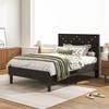AYJOIR Twin Size Platform Bed Frame with Upholstered Headboard and
