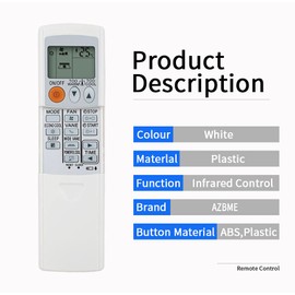 Replacement Remote Control for Mitsubishi Electric Mr Slim Air Conditioner MSZ-GE06NA-8 MSZ-GE09NA-8 MSZ-GE MSZ-GE06NA MSZ-GE09NA MSZ-GE12NA MSZ-GE15NA12NA-8 MSZ-GE15NA-8 MSZ-GE18NA-8