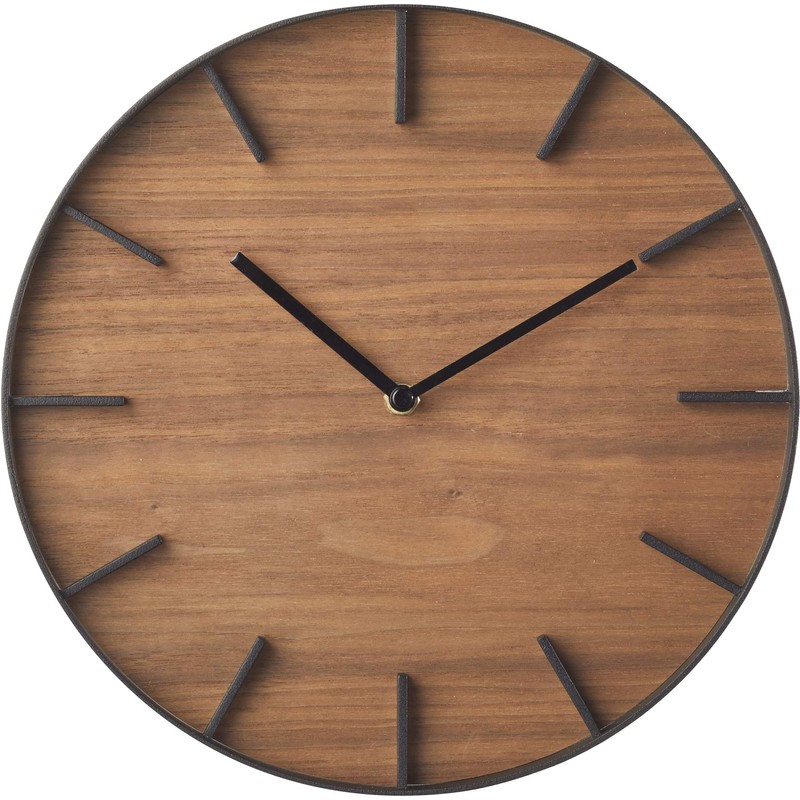 Yamazaki Home Wall Clock - Modern Wood Home Decoration, Brown