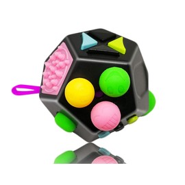 UOOEFUN Fidget Toys,Quality Dodecagon 12 Sided Cube Toys Relief Stress Anxiety and Depression Anti ADD, ADHD, OCD, Autism Boys Girls (Black & Mix Colors)