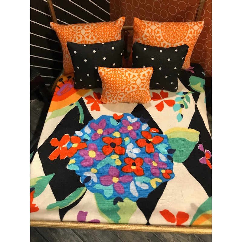 Dollhouse Patchwork Quilt Bedding Set"1:12 Miniature Scale