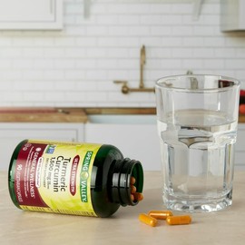 4 TOP CARE Turmeric Curcumin General Wellness Dietary Supplement Vegetarian Capsules, 1,500 mg, 90 Count