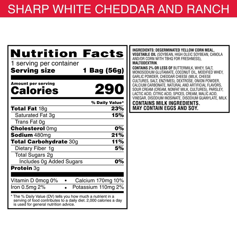 Pringles Mingles Puffed Snacks, Sharp White Cheddar and Ranch, Cheese