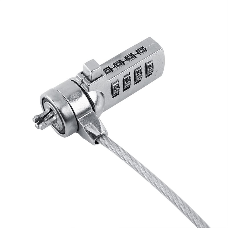 Laptop Lock, 1.1 m 4 Digit Password Protection Cable Chains