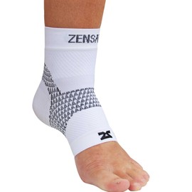 Zensah Plantar Fasciitis Sleeves (Pair) – Plantar Fasciitis Socks, Arch Support, Plantar Fasciitis Brace – Relieve Heel Pain, Arch Support, Small, White