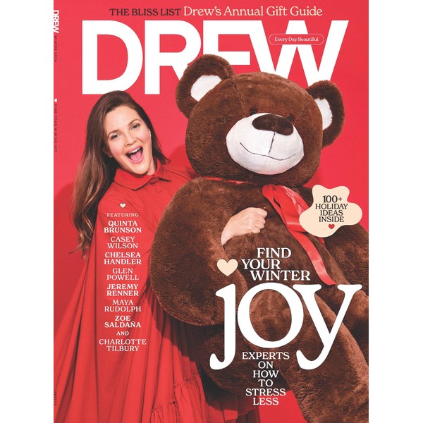 DREW Barrymore Magazine - Winter 2024 Issue: 100+ Holiday Ideas,