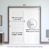 SMARTSTANDARD 72"/6FT Bypass Sliding Door Hardware Kit for Cabinet Closet,
