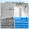 Hibbent All Metal CUPC Certified 12'' Rainfall Shower Head, Dual