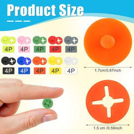 Coolrunner 40P Running Bib Clips, Clear Race Number Buckle, Race bib Clips Fixing System Triathlon Race Bib Holder for Runners Marathon, Skating, Track and Field (Colorful)